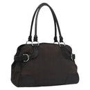 Salvatore Ferragamo Hand Bag Canvas Leather Black Silver Auth bs21851-1