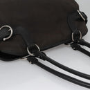 Salvatore Ferragamo Hand Bag Canvas Leather Black Silver Auth bs21851-6