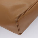 HERMES Jockey Shoulder Bag Leather Beige Gold Auth bs21856-16