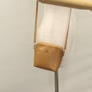 HERMES Jockey Shoulder Bag Leather Beige Gold Auth bs21856-21