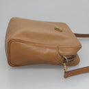 HERMES Jockey Shoulder Bag Leather Beige Gold Auth bs21856-3