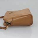 HERMES Jockey Shoulder Bag Leather Beige Gold Auth bs21856-4
