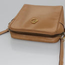 HERMES Jockey Shoulder Bag Leather Beige Gold Auth bs21856-6