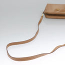 HERMES Jockey Shoulder Bag Leather Beige Gold Auth bs21856-7