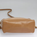 HERMES Jockey Shoulder Bag Leather Beige Gold Auth bs21856-5