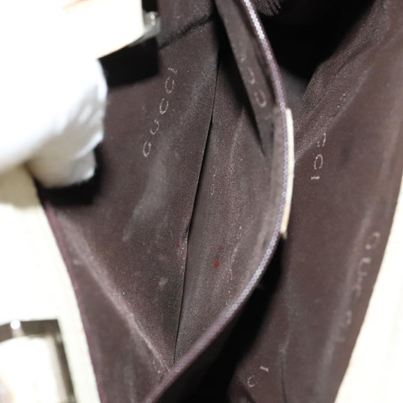 GUCCI GG Supreme Bag Canvas PVC 2Set Beige Auth bs21866