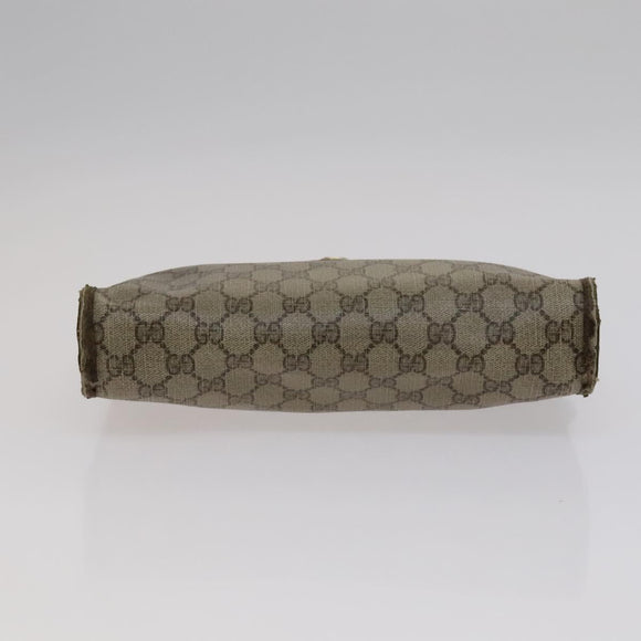 GUCCI GG Supreme Bag Canvas PVC 2Set Beige Auth bs21866