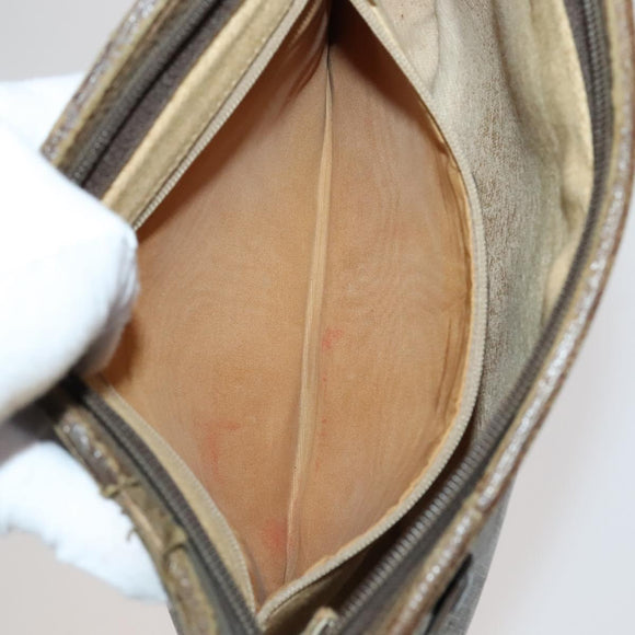 GUCCI GG Supreme Bag Canvas PVC 2Set Beige Auth bs21866