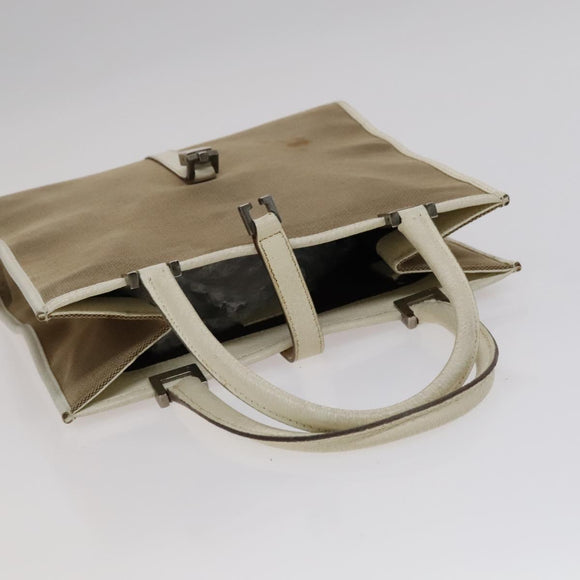 GUCCI GG Supreme Bag Canvas PVC 2Set Beige Auth bs21866