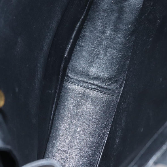 CHANEL COCO Mark Tote Bag Caviar Skin Black Gold CC Auth bs21869