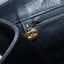 CHANEL COCO Mark Tote Bag Caviar Skin Black Gold CC Auth bs21869-18