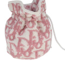 Christian Dior Purse Pouch Pile Pink White Auth bs21872-3