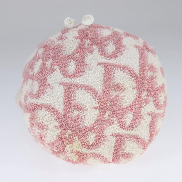 Christian Dior Purse Pouch Pile Pink White Auth bs21872