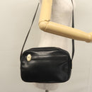 Christian Dior Shoulder Bag Leather Black Gold Auth bs21873-20