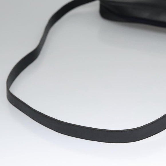 Christian Dior Shoulder Bag Leather Black Gold Auth bs21873