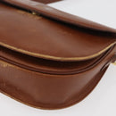 Burberrys Shoulder Bag Leather Brown gold Auth bs21879-9
