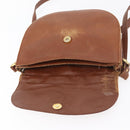 Burberrys Shoulder Bag Leather Brown gold Auth bs21879-10