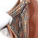 Burberrys Shoulder Bag Leather Brown gold Auth bs21879-20