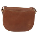 Burberrys Shoulder Bag Leather Brown gold Auth bs21879-2