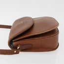 Burberrys Shoulder Bag Leather Brown gold Auth bs21879-4