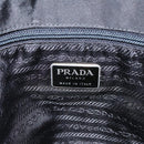 PRADA Tote Bag Nylon Black Silver Auth bs21891-17