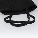 PRADA Tote Bag Nylon Black Silver Auth bs21891-7