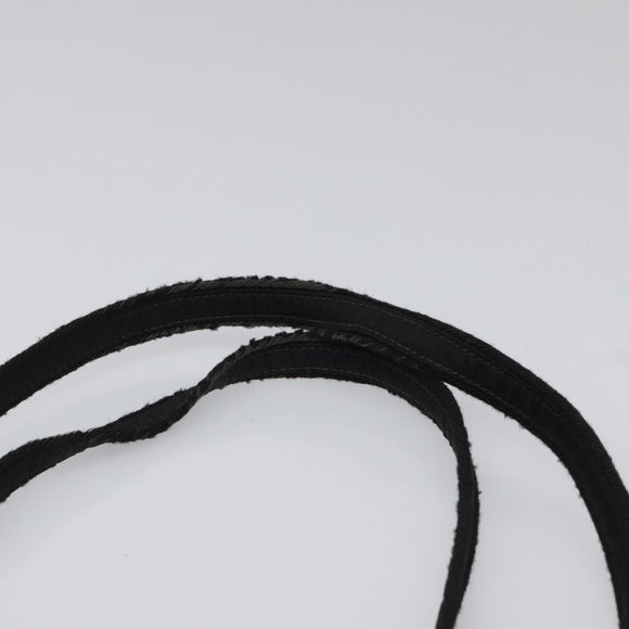 PRADA Tote Bag Nylon Black Silver Auth bs21891