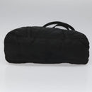 PRADA Tote Bag Nylon Black Silver Auth bs21891-5