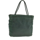 PRADA Hand Bag Nylon Green Silver Auth bs21896-1