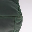 PRADA Hand Bag Nylon Green Silver Auth bs21896-15