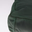 PRADA Hand Bag Nylon Green Silver Auth bs21896-16
