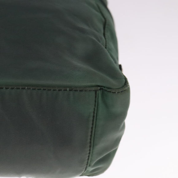 PRADA Hand Bag Nylon Green Silver Auth bs21896