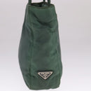 PRADA Hand Bag Nylon Green Silver Auth bs21896-3