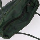 PRADA Hand Bag Nylon Green Silver Auth bs21896-6