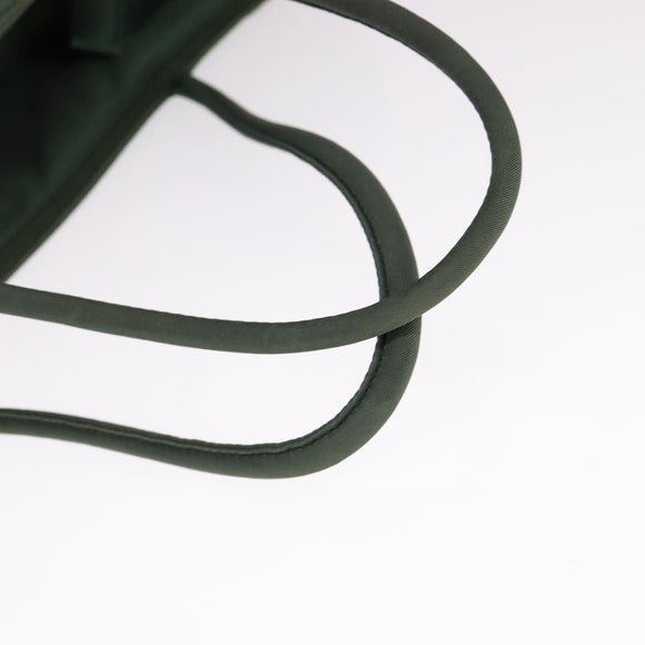 PRADA Hand Bag Nylon Green Silver Auth bs21896
