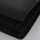 PRADA Business Bag Safiano leather Black Gold Auth bs21898-14