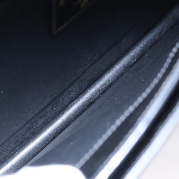 PRADA Business Bag Safiano leather Black Gold Auth bs21898