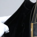 PRADA Business Bag Safiano leather Black Gold Auth bs21898-22