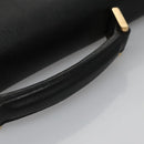 PRADA Business Bag Safiano leather Black Gold Auth bs21898-7