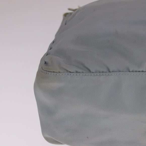 PRADA Shoulder Bag Nylon Light Blue Gray Silver Auth bs21902