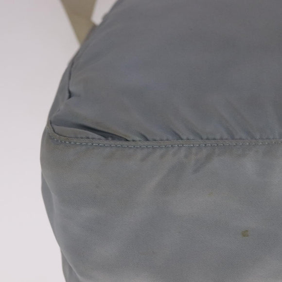 PRADA Shoulder Bag Nylon Light Blue Gray Silver Auth bs21902