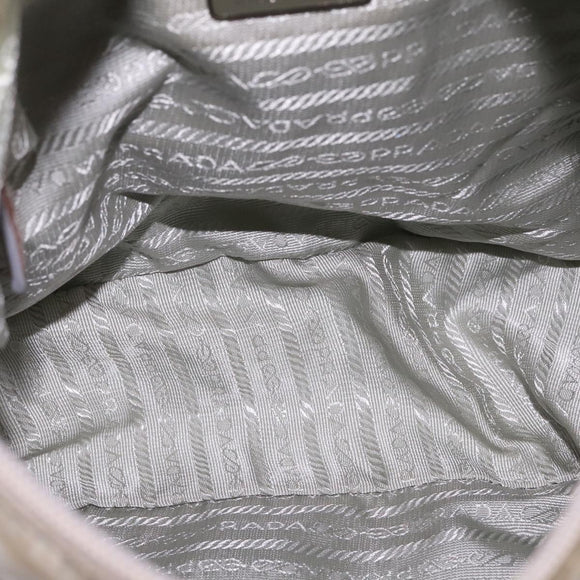 PRADA Shoulder Bag Nylon Light Blue Gray Silver Auth bs21902