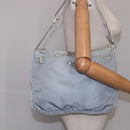 PRADA Shoulder Bag Nylon Light Blue Gray Silver Auth bs21902-22