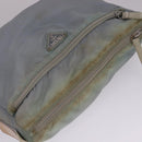 PRADA Shoulder Bag Nylon Light Blue Gray Silver Auth bs21902-6