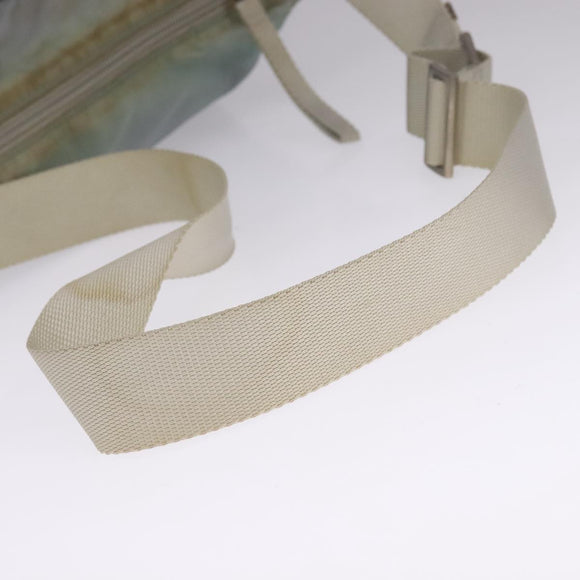 PRADA Shoulder Bag Nylon Light Blue Gray Silver Auth bs21902