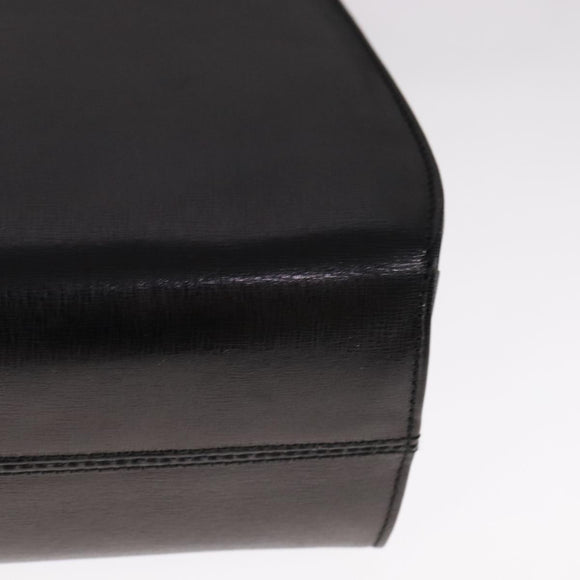 Salvatore Ferragamo Shoulder Bag Leather Black Gold Auth bs21904