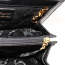 Salvatore Ferragamo Shoulder Bag Leather Black Gold Auth bs21904-17