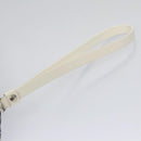 Christian Dior Trotter Canvas Pouch PVC Navy White Silver Auth bs21913-12