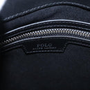 Poro Ralph Lauren Hand Bag Leather Black Silver Auth bs21919-19