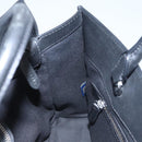 Poro Ralph Lauren Hand Bag Leather Black Silver Auth bs21919-21